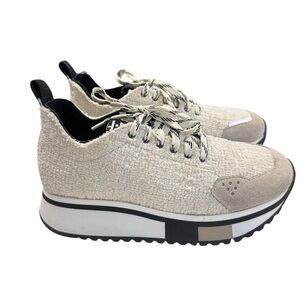 Fabi F-65 Ivory Italian Sneakers Size 39 US 8.5